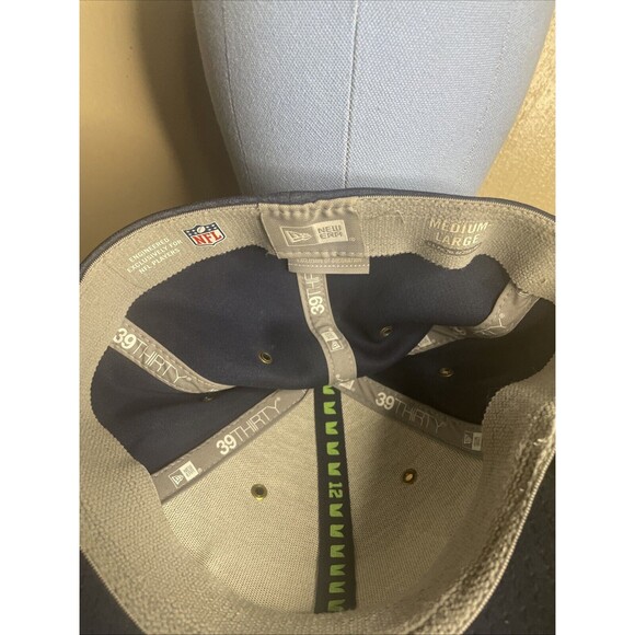 Seattle Seahawks New Era 39thirty Flex Fitted Hat Cap M-L Never Worn/ No Tags - Picture 7 of 7